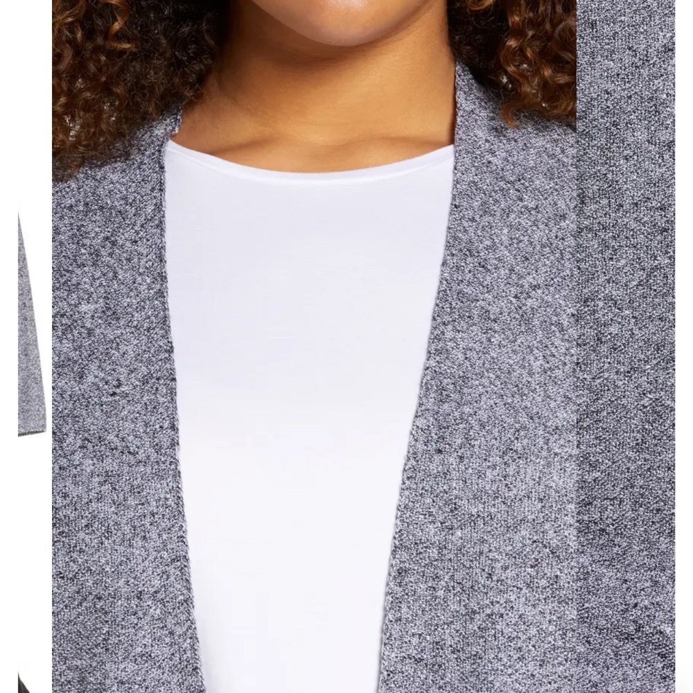 NWT EILEEN FISHER Open Front Organic Linen & Cotton Cardigan - Picture 4 of 8